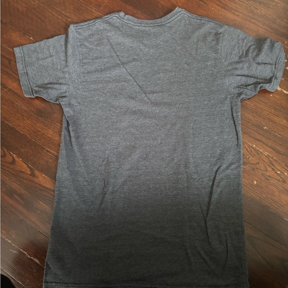 Gray Graphic Tee with Blue Accent - Picture 4 of 5